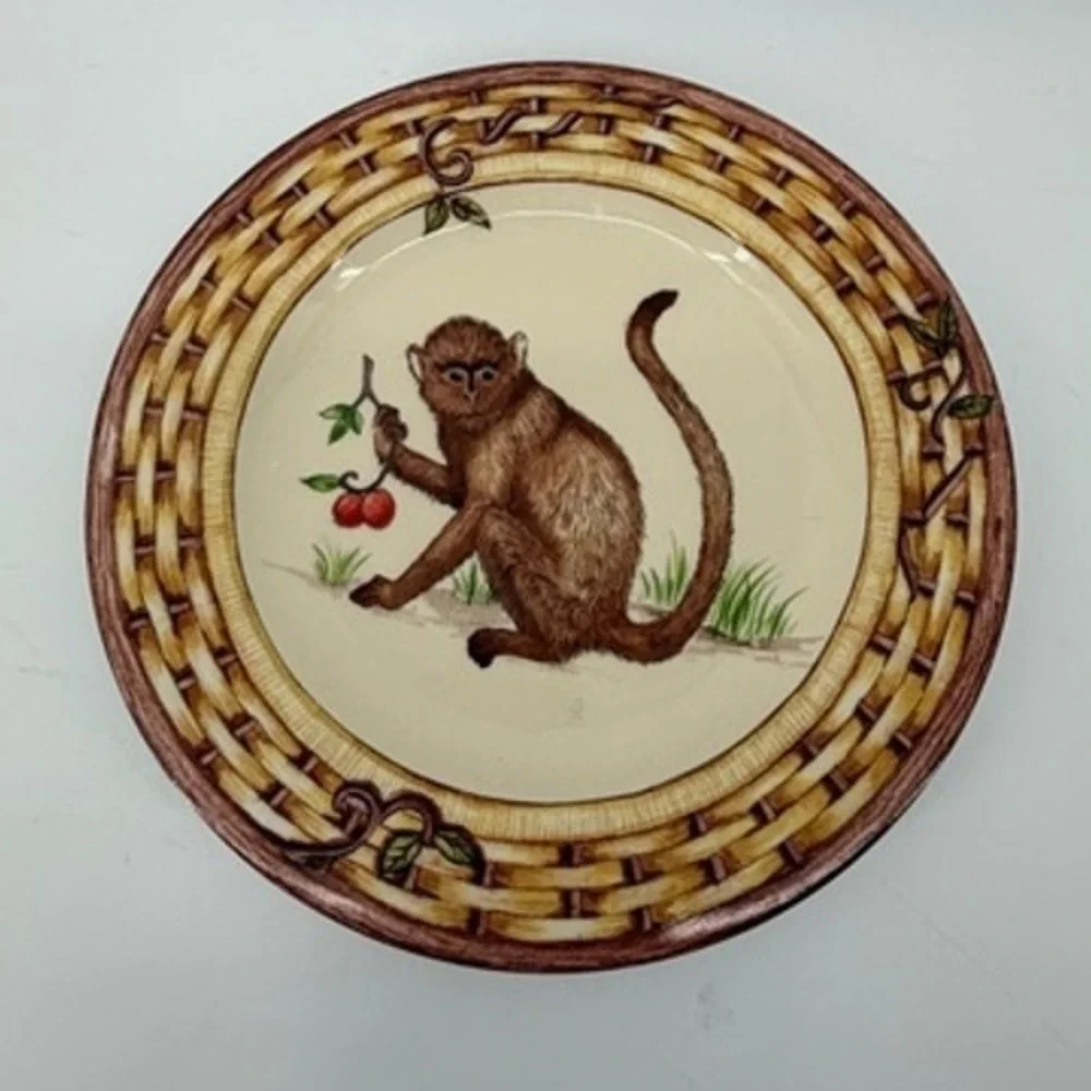 American Atelier at Home Monkey 5029‎ Porcelain Salad Plate 8